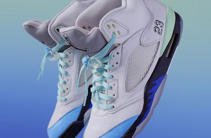 Sznurowadła płaskie miętowe do butów LACE LAB laces, personalizacja obuwia, custom, malowanie adidasów