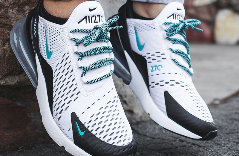 Miętowo czarne sznurowadła, sznurówki, sznury do sneakersów, kicksów, Adidas NMD R1, Ultra Boost, Yeezy 350. Customizacja butów Lace Lab.