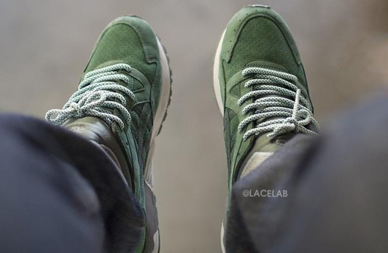 Zielono białe okrągłe sznurowadła do butów LACE LAB Rope, personalizacja obuwia, custom, customizacja adidasów