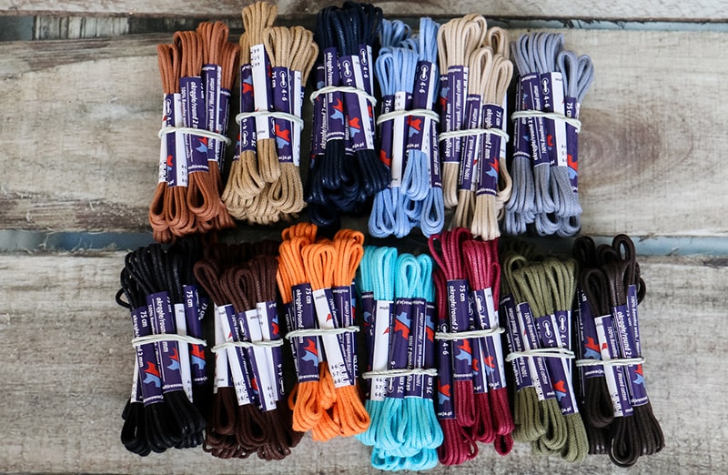 Kolorowe sznurowadła do butów, okrągłe, woskowane, eleganckie i wytrzymałe