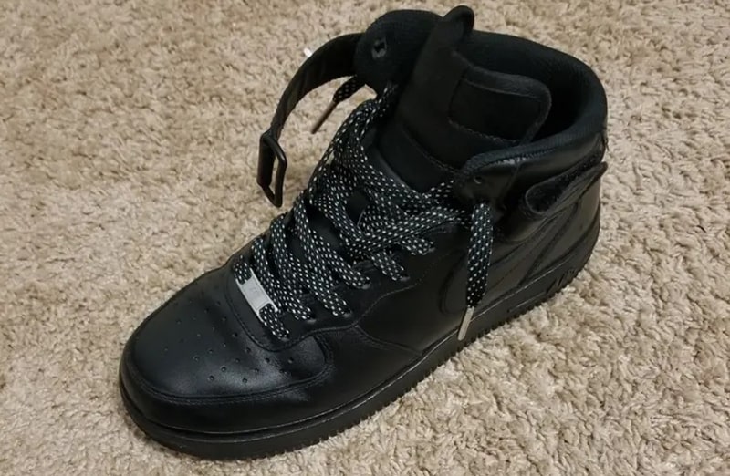 Czarne płaskie sznurowadła odblaskowe do butów LACE LAB Reflective FLAT 2.0 Laces Black, personalizacja obuwia, custom, customizacja adidasów