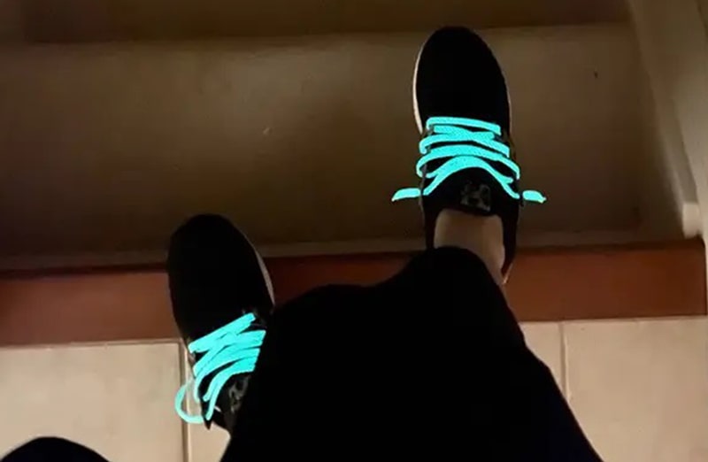 Świecące w ciemnościach płaskie sznurowadła odblaskowe do butów LACE LAB Reflective FLAT 2.0 Laces Glow in the dark, personalizacja obuwia, custom, customizacja adidasów