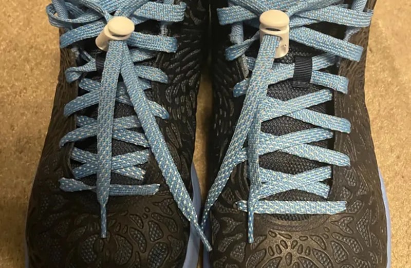 Niebieskie płaskie odblaskowe sznurowadła, sznurówki, sznury do sneakersów, kicksów, nike air max, jordanów, jordan . Customizacja butów Lace Lab.