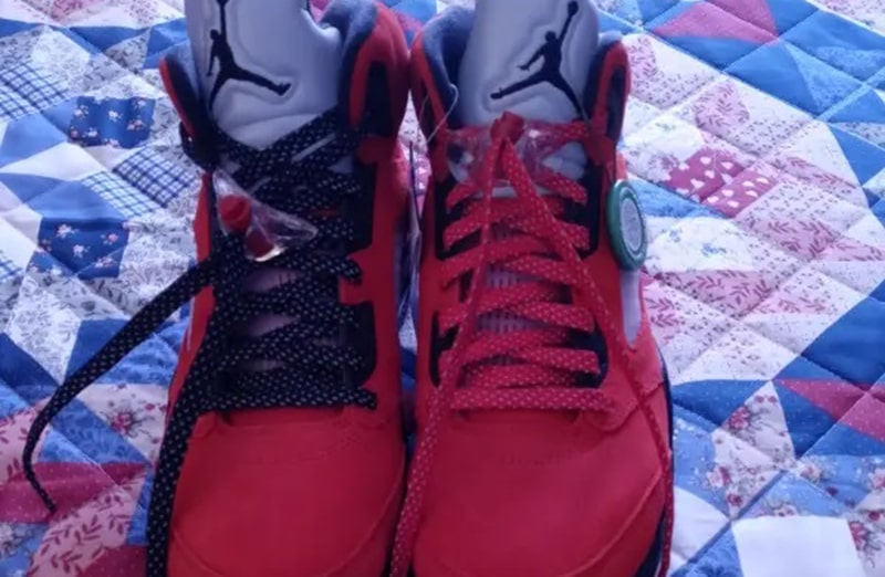 Czerwone płaskie odblaskowe sznurowadła, sznurówki, sznury do sneakersów, kicksów, nike air max, jordanów, jordan . Customizacja butów Lace Lab.