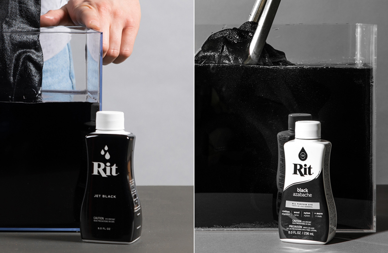 RIT DYE Back to BLACK Dye Kit 2x 8oz + Gloves / Zestaw do