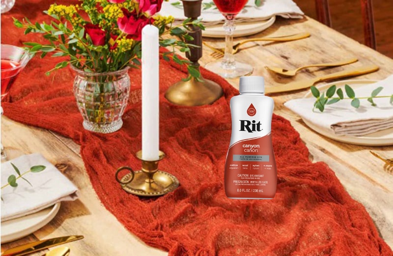 Coral Rit Dye Liquid - barwnik do ubrań, odzieży, tkanin, jeansu w kanionowym kolorze.