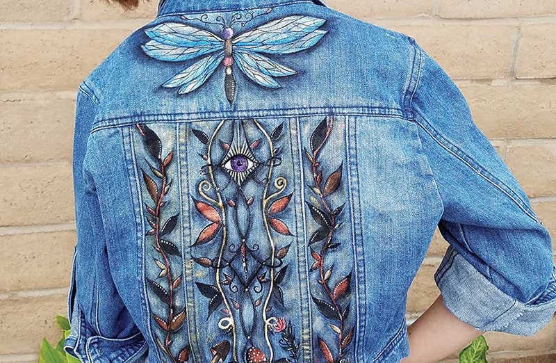 Fioletowa opalizująca farba do customizacji sneakersów, jeansu, tkanin JACQUARD Lumiere