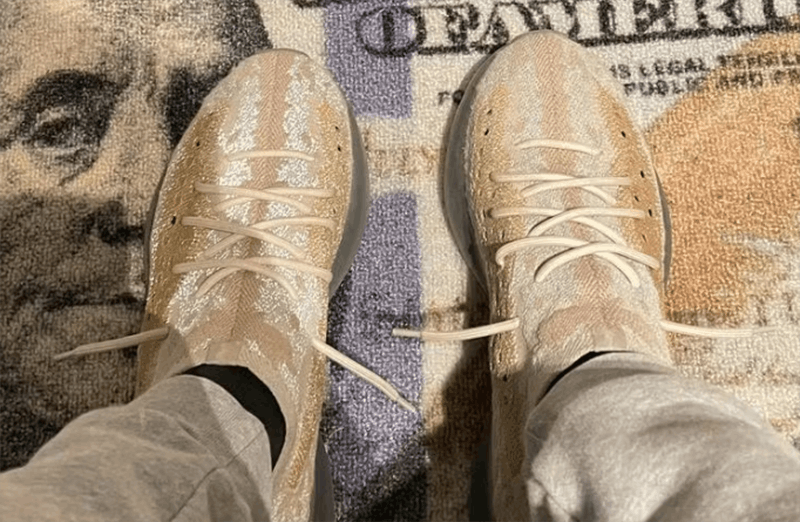 Beżowe sznurowadła, sznurówki, sznury do sneakersów, kicksów, Adidas NMD R1, Ultra Boost, Yeezy 350. Customizacja butów Lace Lab.