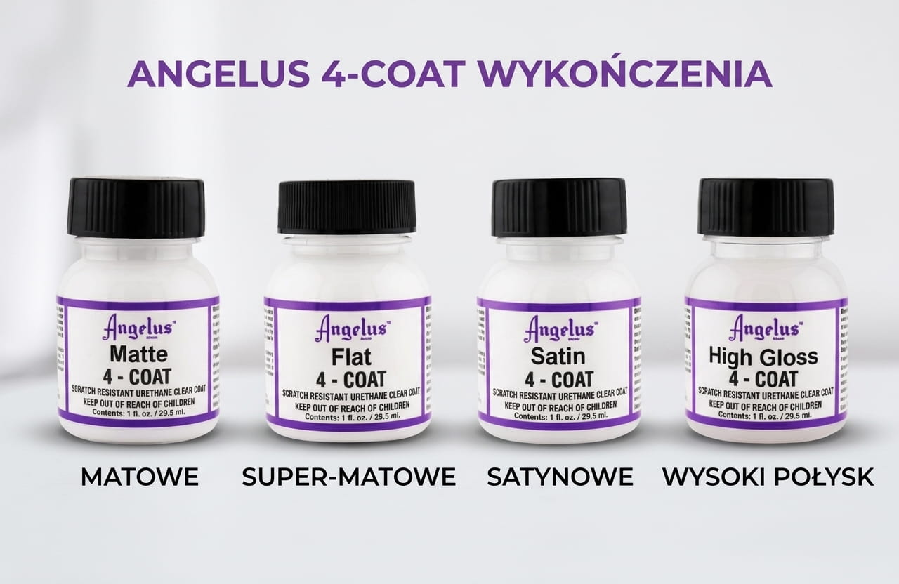 Utrwalanie customu lakierem wykończeniowym angelus 4-coat. Finisher do farb akrylowych satynowy, matowy.
