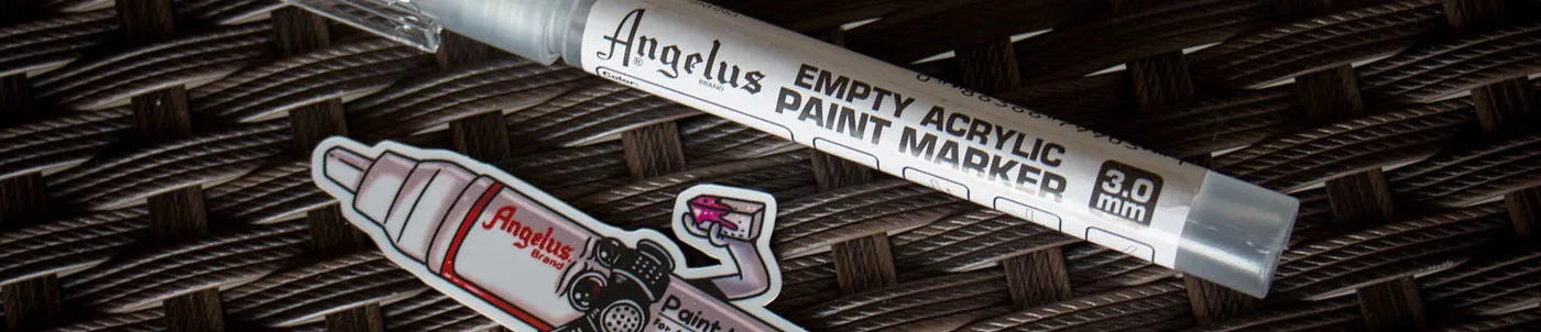 ANGELUS 3PC COMBO SET Acrylic Paint + Anglus Paint Marker + Angelus 2 -Thin