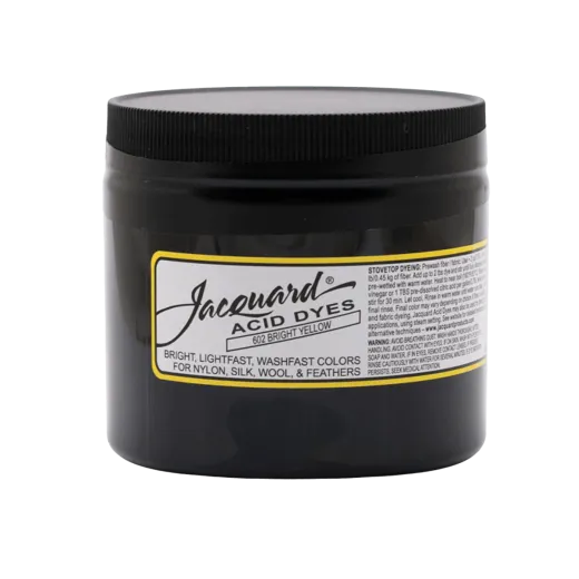 JACQUARD Acid Dye 8oz #602 BRIGHT YELLOW / JASNOŻÓŁTY barwnik kwasowy do wełny, jedwabiu i piór