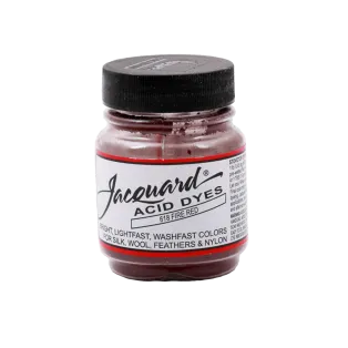 JACQUARD Acid Dye 0.5oz #618 FIRE RED / OGNISTOCZERWONY barwnik kwasowy do wełny, jedwabiu i piór