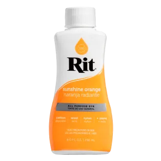 RIT DYE All-Purpose Liquid Dye 8oz SUNSHINE ORANGE / POMARAŃCZOWY uniwersalny barwnik w płynie do tkanin i innych powierzchni