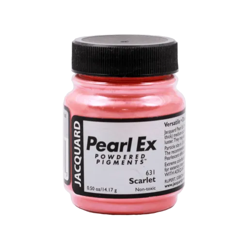 JACQUARD Pearl EX Powdered Metallic Pigments 0.5oz #631 SCARLET / Szkarłatne metaliczne i perłowe pigmenty w proszku do rękodzieła