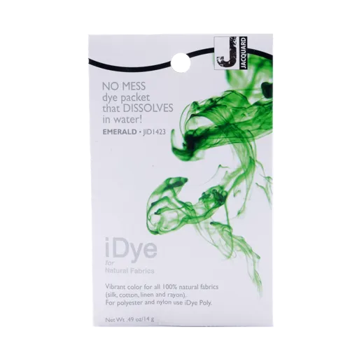 JACQUARD iDye for Natural Fabrics 0.49oz #1423 EMERALD / SZMARAGDOWY barwnik do farbowania tkanin naturalnych - bawełny, lnu, jedwabiu