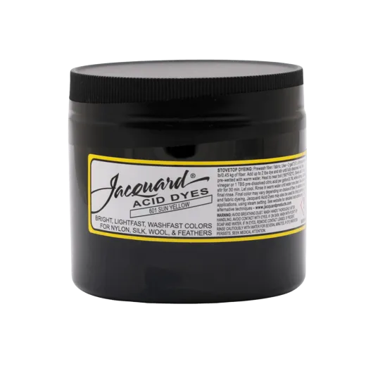 JACQUARD Acid Dye 8oz #601 SUN YELLOW / SŁONECZNO ŻÓŁTY barwnik kwasowy do wełny, jedwabiu i piór