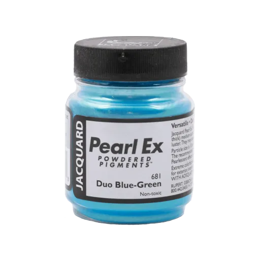 JACQUARD Pearl EX Powdered Metallic Pigments 0.5oz #681 DUO BLUE-GREEN / Niebieskozielone metaliczne i perłowe pigmenty w proszku do rękodzieła