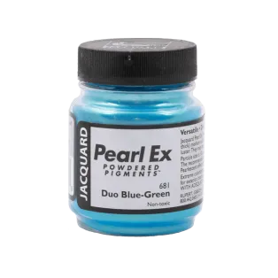 JACQUARD Pearl EX Powdered Metallic Pigments 0.5oz #681 DUO BLUE-GREEN / Niebieskozielone metaliczne i perłowe pigmenty w proszku do rękodzieła