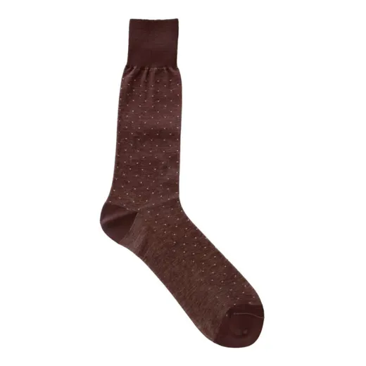 VICCEL / CELCHUK Socks Pindot Brown / Beige - Luksusowe skarpetki