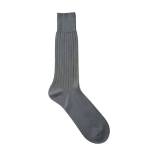 VICCEL / CELCHUK Socks Solid Gray Cotton - Luksusowe skarpetki