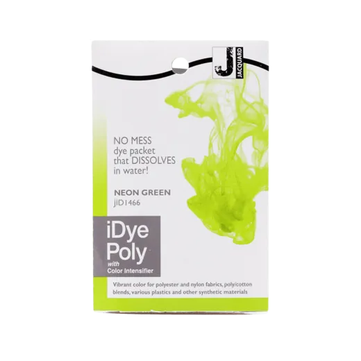 JACQUARD iDye Poly 0.49oz #1466 NEON GREEN / ZIELONY NEONOWY barwnik do poliestru, nylonu, tkanin syntetycznych i tworzyw sztucznych