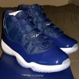 Granatowe okrągłe sznurowadła, idealne do nike jordan 11