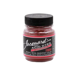 JACQUARD Acid Dye 0.5oz #642 FLUORESCENT RED / FLUORESCENCYJNY CZERWONY barwnik kwasowy do wełny, jedwabiu i piór