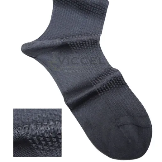 VICCEL / CELCHUK Knee Socks Gray Textured Brick - Luksusowe podkolanówki