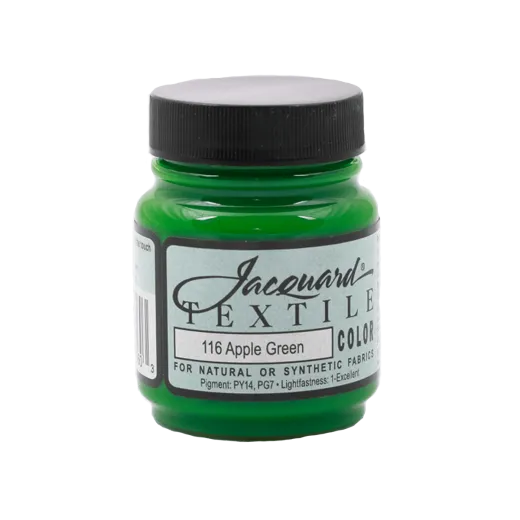 JACQUARD Textile Color Paint 2.25oz #116 APPLE GREEN / ZIELONA farba akrylowa do tkanin