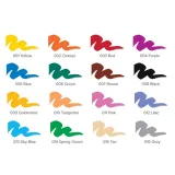 Jacquard Tee Juice Fine Point Fabric Art Mandarynkowy Marker do tworzenia ręcznie rysowanych grafik, rysunków na tkaninach, odzieży.