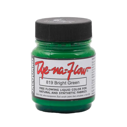 JACQUARD Dye-Na-Flow Paint 2.25oz #819 BRIGHT GREEN / JASNOZIELONA płynna farba akrylowa do tkanin