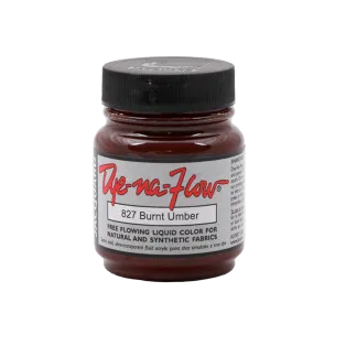 JACQUARD Dye-Na-Flow Paint 2.25oz #827 BURNT UMBER / BRĄZOWA płynna farba akrylowa do tkanin