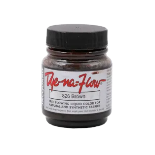 JACQUARD Dye-Na-Flow Paint 2.25oz #826 BROWN / BRĄZOWA płynna farba akrylowa do tkanin