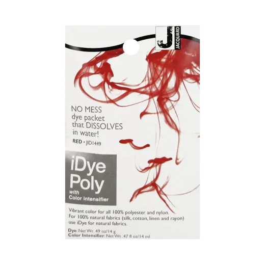 JACQUARD iDye Poly 0.49oz #1449 RED / CZERWONY barwnik do poliestru, nylonu, tkanin syntetycznych i tworzyw sztucznych