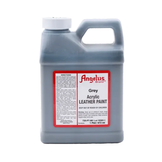 ANGELUS Acrylic Leather Paint 1-Pint #081 GREY / SZARA farba akrylowa do malowania Sneakersów i Jeansu