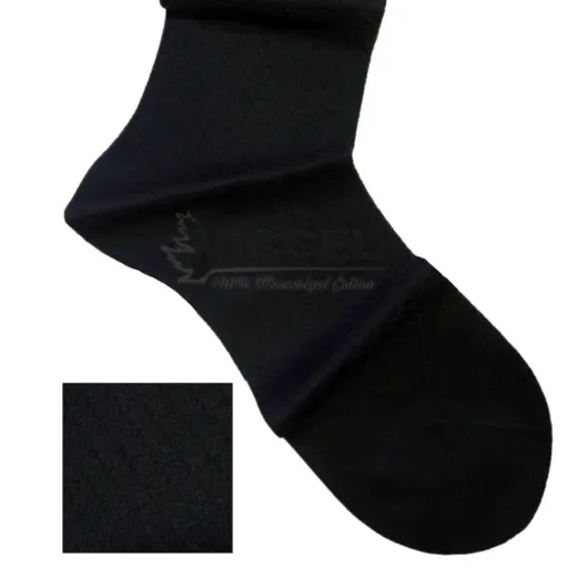 VICCEL / CELCHUK Socks Fish Skin Textured Black - Luksusowe skarpety