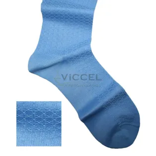 VICCEL / CELCHUK Socks Star Textured Sky Blue - Luksusowe skarpety
