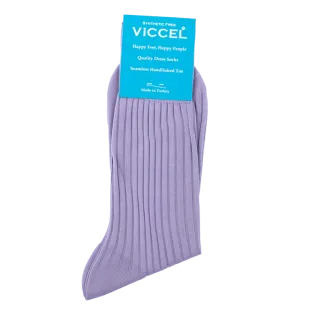 VICCEL / CELCHUK Socks Solid Lilac Cotton - Luksusowe skarpetki