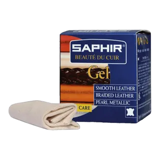SAPHIR BDC Gel 50ml + Cotton / Delikatny żel + szmatka do galanterii skórzanej - torebek, toreb, portfeli, kurek, obuwia 