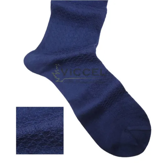 VICCEL / CELCHUK Knee Socks Star Textured Egyptian Blue - Luksusowe podkolanówki