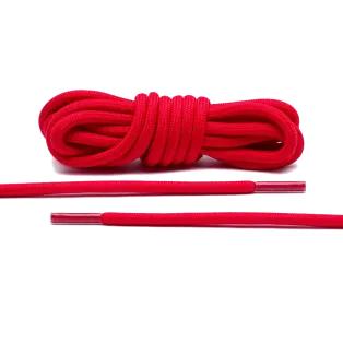 LACE LAB Rope Laces 5mm Red / Czerwone okrągłe sznurówki do butów