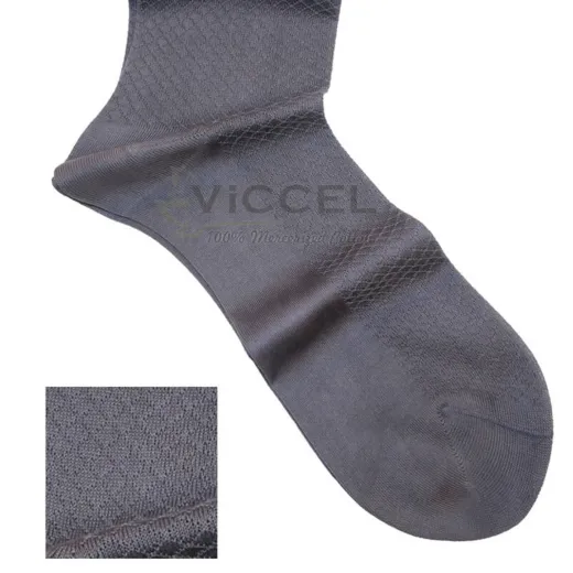 VICCEL / CELCHUK Socks Fish Skin Textured Gray - Luksusowe skarpety