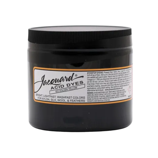 JACQUARD Acid Dye 8oz #603 GOLDEN YELLOW / ZŁOTOŻÓŁTY barwnik kwasowy do wełny, jedwabiu i piór