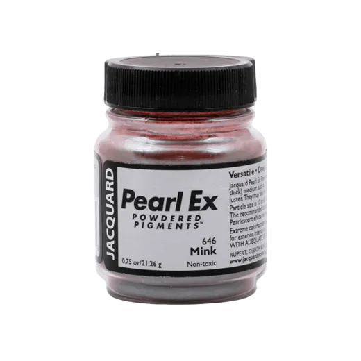 JACQUARD Pearl EX Powdered Metallic Pigments 0.75oz #646 MINK / Szarobrązowe metaliczne i perłowe pigmenty w proszku do rękodzieła
