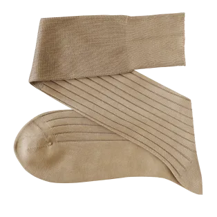 VICCEL / CELCHUK Knee Socks Elastane Cotton Tan