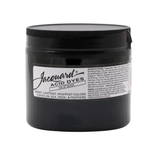 JACQUARD Acid Dye 8oz #639 JET BLACK / GŁĘBOKOCZARNY barwnik kwasowy do wełny, jedwabiu i piór