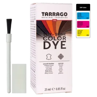 TARRAGO Color Dye SINGLE CMY Colors 25ml (Paint, Brush, Sponge) - akrylowe farby do skór licowych i butów + pędzelek, gąbka
