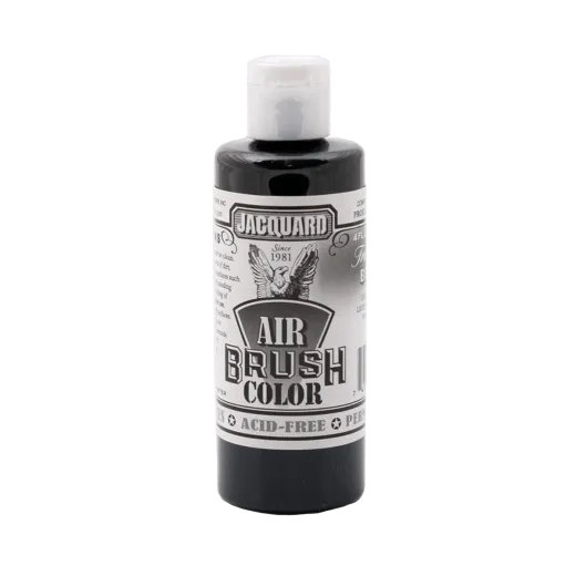 JACQUARD Airbrush Color Transparent Paint 4oz #106 BLACK / CZARNA półprzeźroczysta farba akrylowa do aerografu