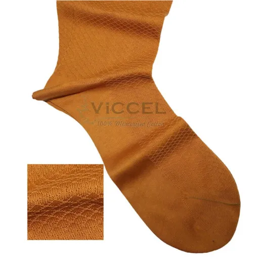 VICCEL / CELCHUK Socks Fish Skin Textured Golden - Luksusowe skarpety