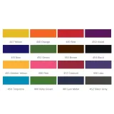 Dostępne kolory barwników do farbowania tworzyw sztucznych,  syntetycznych ubrań